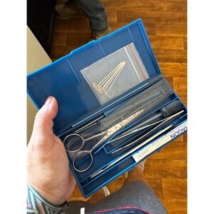 Prestige Medical DK-1 Dissection Kit Blue Case Scissors Forceps Scalpel Blades